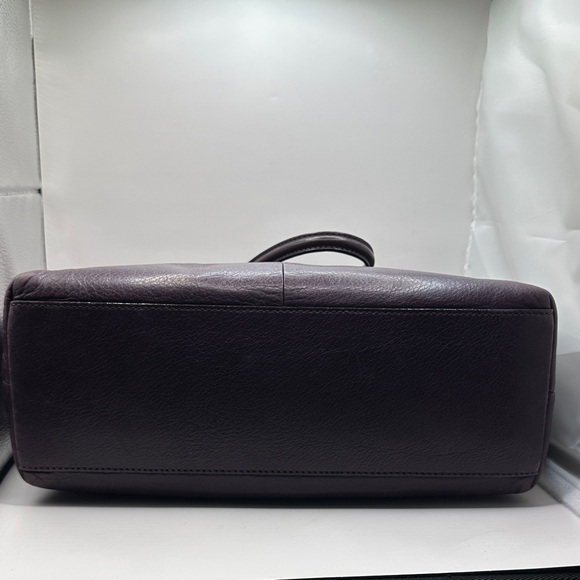 Coach Deep Purple Leather Tote - Picture 10 of 16